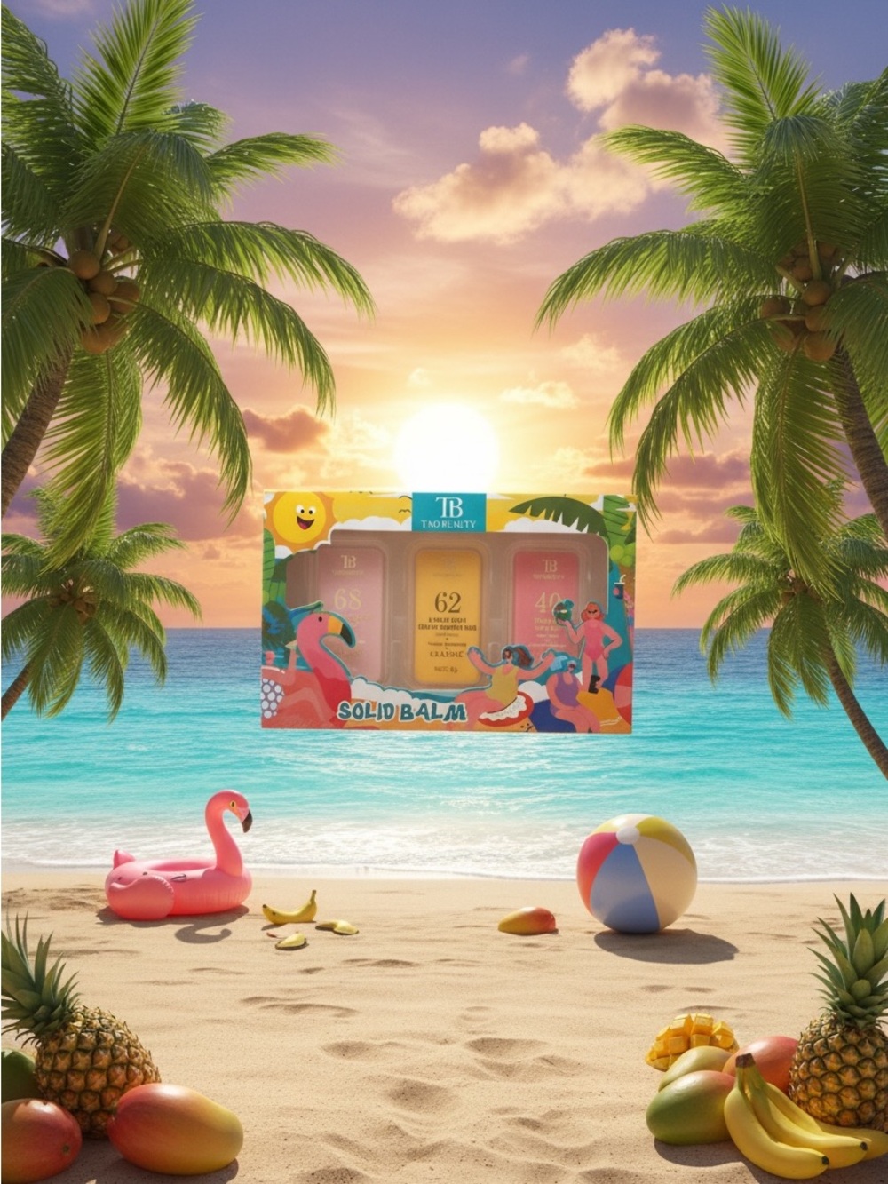 Solid Balm Trio - Tropical Peach, Coral & Yellow